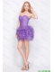 Pretty Sweetheart Lavender Short Prom Dresses with Ruffled Layers