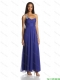 Sexy Empire One Shoulder Ankle Length Chiffon Prom Dresses in Blue
