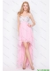 Wonderful Empire Sweetheart High Low Prom Dresses with Beading