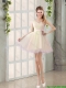 2016 Fall V Neck Strapless Prom Dresses with Bowknot