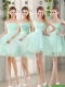 2016 Spring A Line Ruching Junior Dresses with Belt in Apple Green