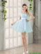 2016 Summer V Neck Strapless Short Prom Dresses with Bowknot