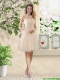 Beautiful Short Champagne Prom Dresses with One Shoulder