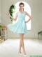 Fashionable V Neck Bowknot Prom Dresses in Mini Length