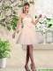 Lovely One Shoulder Prom Dresses with Hand Made Flowers