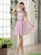 Popular A Line Square Lace Junior Dresses with Bowknot