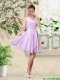 Popular V Neck Lavender Dama Dresses with Beading