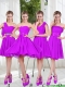 Pretty Sweetheart Beading Short Prom Dresses in Purple