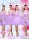 Sophisticated A Line Lavender Junior Dresses with Lace and Bowknot
