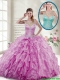 2016 New Style Ball Gown Beaded Sweet 16 Gowns in Lilac