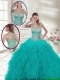 Elegant Scoop Quinceanera Dresses with Ruffles and Beading
