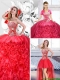 Red 2016 Fashionable Detachable Quinceanera Dresses with Ruffles