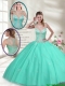 Summer Hot Sale Apple Green Sweet 16 Dresses with Beading