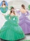 2016 Spring Beading Quinceanera Gowns with Hand Made Flowers