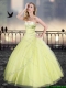 Classical Yellow Sweetheart Quinceanera Dresses with Beading