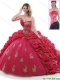 Discount Appliques 2016 Quinceanera Dresses with Brush Train