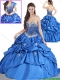 Luxurious Blue Quinceanera Dresses with Beading and Pick Ups
