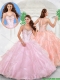 Popular Scoop Beading Quinceanera Dresses with Zipper Up