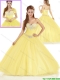 Popular Yellow Sweetheart Quinceanera Dresses with Beading