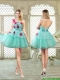 Elegant A Line Appliques and Lace Dama Dresses with One Shoulder