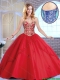 2016 Exclusive Red Sweetheart Sweet 16 Dresses with Beading and Appliques