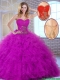 2016 New Style Ball Gown Sweetheart Quinceanera Dresses in Fuchsia