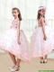 2015 Fall New Arrivals Bateau Beading Little Girl Dress in White