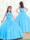 2015 Winter Luxurious Straps Mini Quinceanera Dresses with Side Zipper