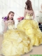 2016 Wonderful Beading and Appliques Yellow Little Girl Pageant Gowns