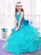 Adorable Halter Top Little Girl Pageant Dresses with Ball Gown