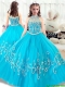 Cheap Beading Mini Quinceanera Gowns with High Neck