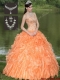 2016 Discount Orange Quinceanera Dresses with Beading and Ruffles Layered