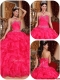 2016 Elegant Ball Gown Beading Sweet 16 Dresses in Coral Red