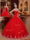 Beautiful Ball Gown Strapless Quinceanera Dresses with Appliques
