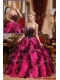 Beautiful Beading and Ruffles Quinceanera Gowns in Black and Red