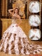 Beautiful White Quinceanera Gowns with Beading and Ruffles