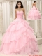 Best Baby Pink Quinceanera Gowns with Beading and Ruffles