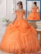 Classical Off The Shoulder Sweet 16 Dresses with Appliques and Hand Made Flowers