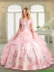 Perfect Sweetheart Quinceanera Gowns with Appliques and Pick Ups