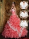 2016 Pretty Appliques and Ruffles Quinceanera Gowns in Waltermelon