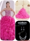 Pretty Ruffles and Beading Fuchsia Quinceanera Gowns