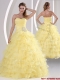 Wholesale Appliques and Ruffled Layers Quinceaners Gowns