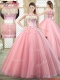 New Style Scoop Discount Quinceanera Dresses with Zipper Up