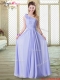 Cheap Empire One Shoulder Prom Dresses in Lavender