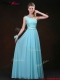 Inexpensive Empire One Shoulder Prom Dresses with Appliques