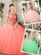 2016 Inexpensive Bateau and Beading Quinceanera Dresses