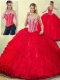 2016 Latest Sweetheart Beading Quinceanera Dresses with Ruffles