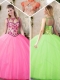 Elegant Straps Beading Quinceanera Gowns with Appliques