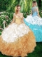 2015 Sweet Ball Gown Champagne Quinceanera Dresses with Beading