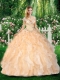 Pretty Straps Quinceanera Gowns with Beading and Ruffles